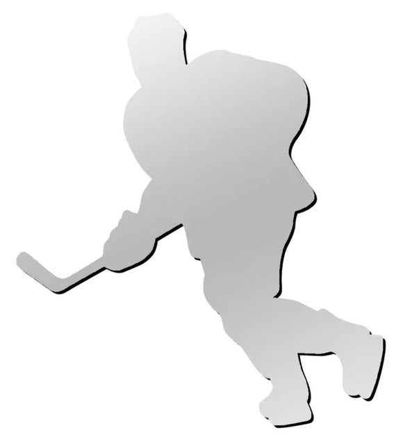 A&R DECAL - MALE HOCKEY PLAYER - CHROME