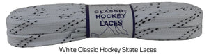Pro Guard White Classic Hockey Unwaxed Skate Laces - 274cm/108"