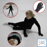 CRS Cross Figure Skating Padded Gloves - Black and Tan